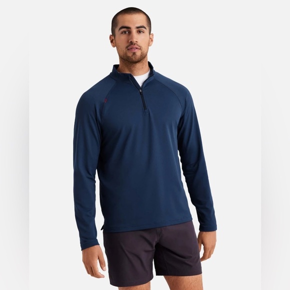 Rhone-SESSION Blue 1/4 ZIP Breathable, Anti-Odor Size M EUC - Picture 1 of 4